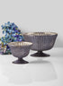 Antique Platinum Ribbed Catora Bowls