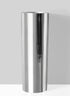 17in Polished Aluminum Cylinder Vase