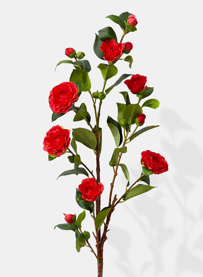 42in Red Camellia Spray