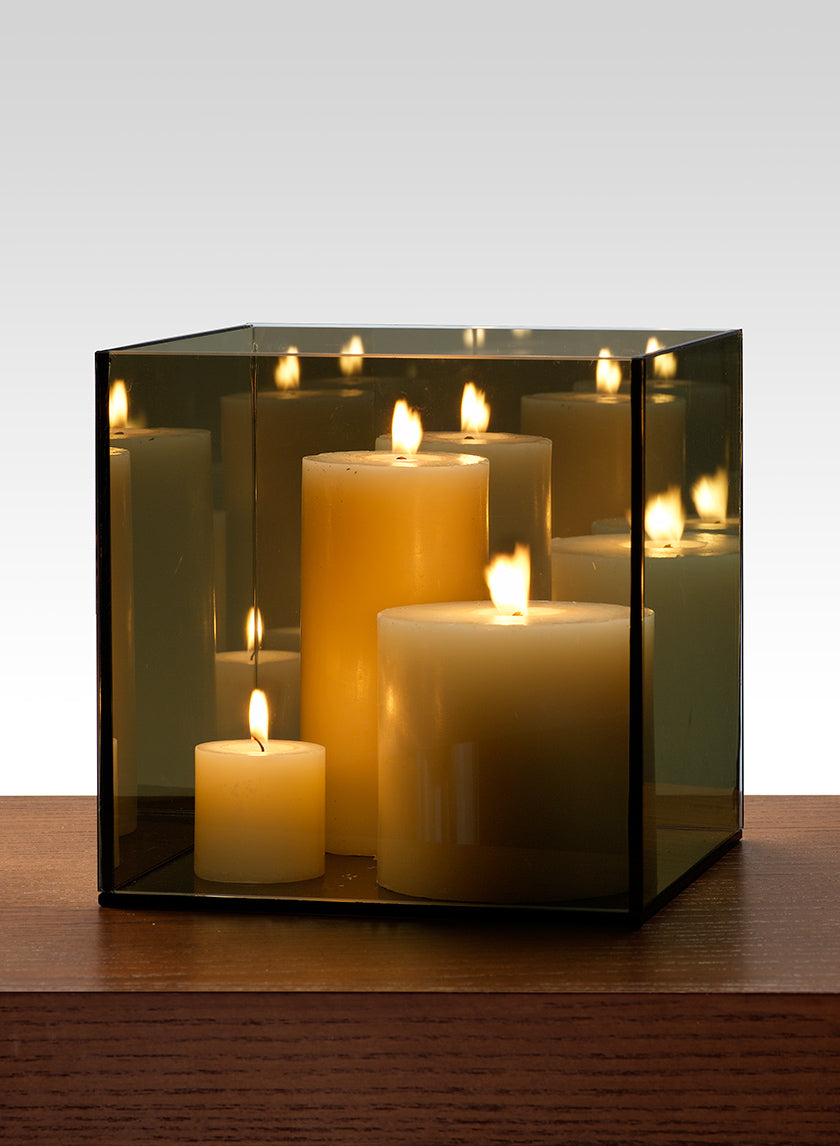 8in Reflective Mirror Candle Holder