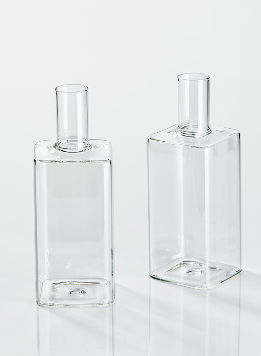 Square Bottle Bud Vase