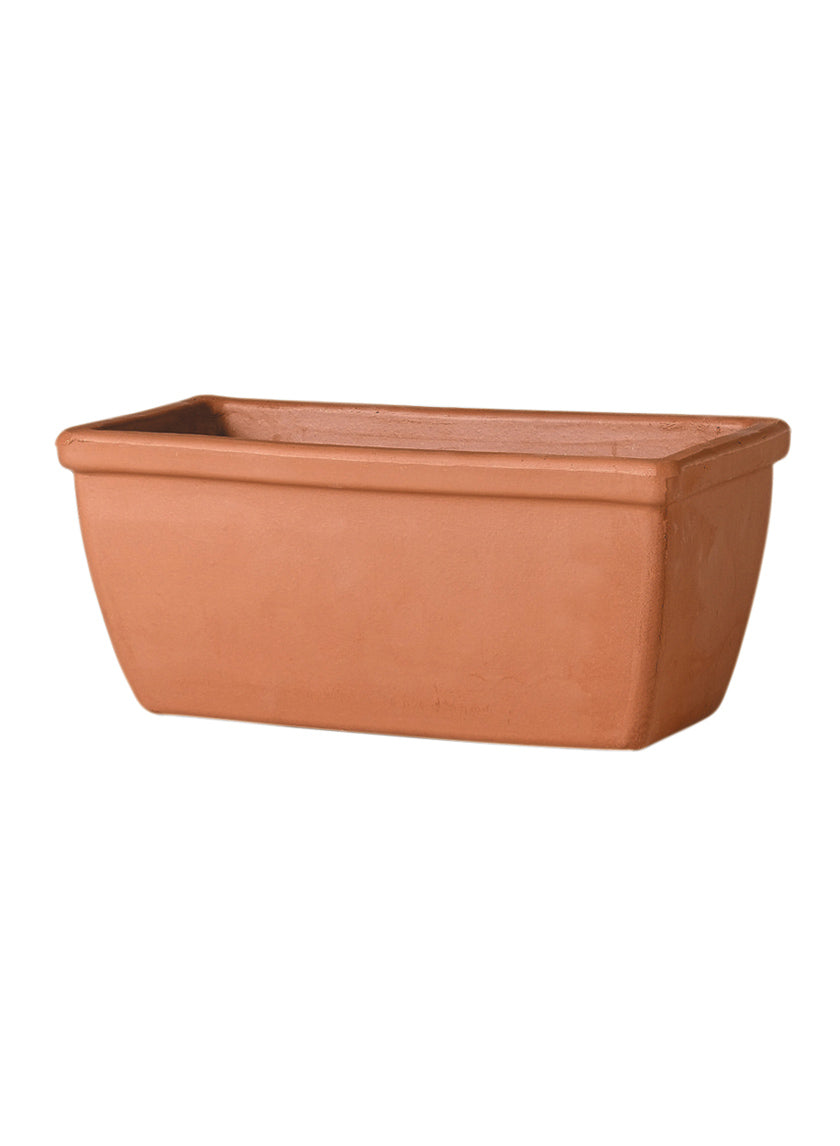 16 1/2in Roman Plain Clay Window Box