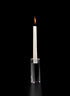 5in Round Crystal Block Taper Candle Holder