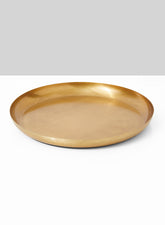 9  1/2in Round Gold Tray