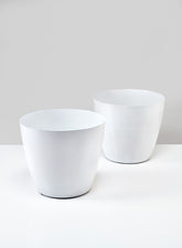 6  1/2in White Elegance Cachepot