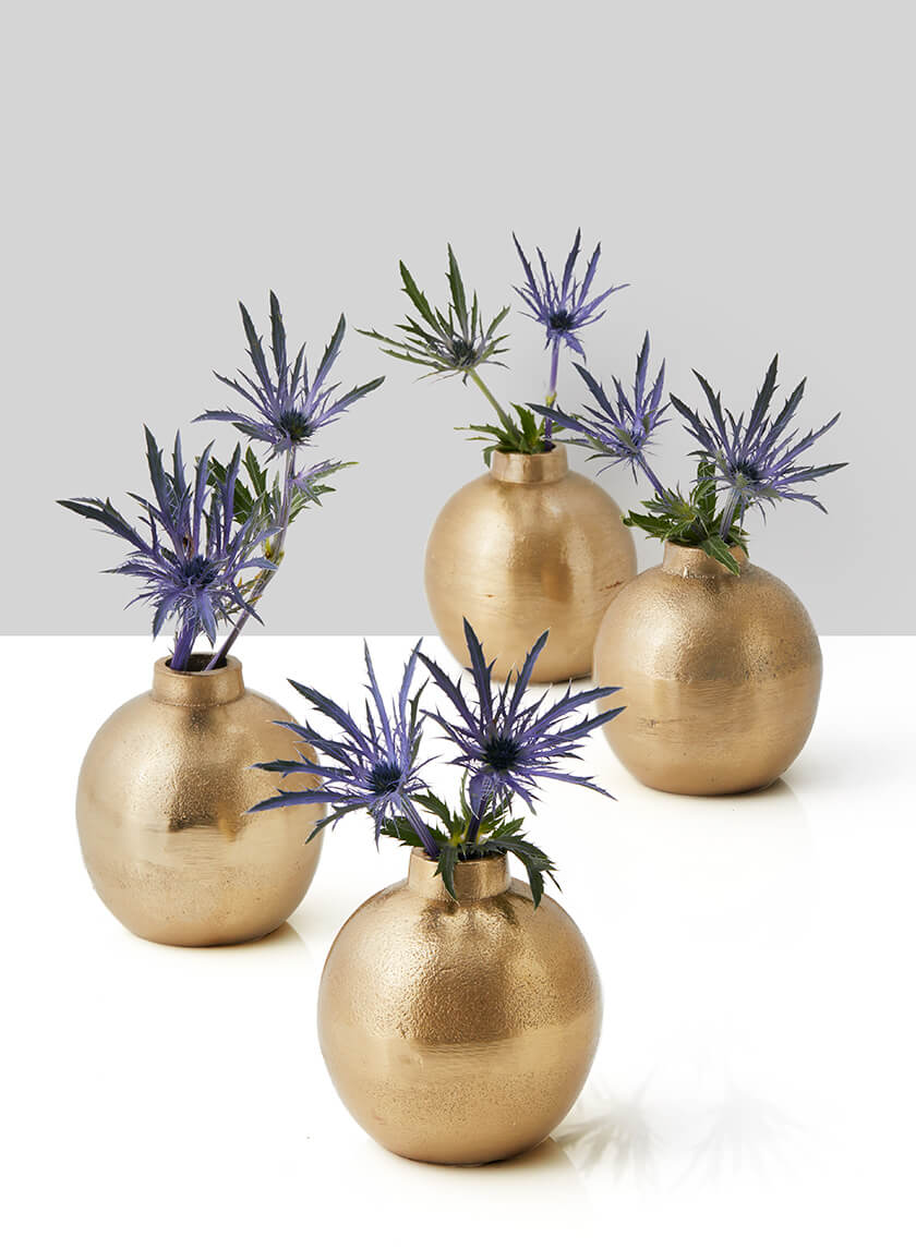 Chateau Gold Ball Bud Vase