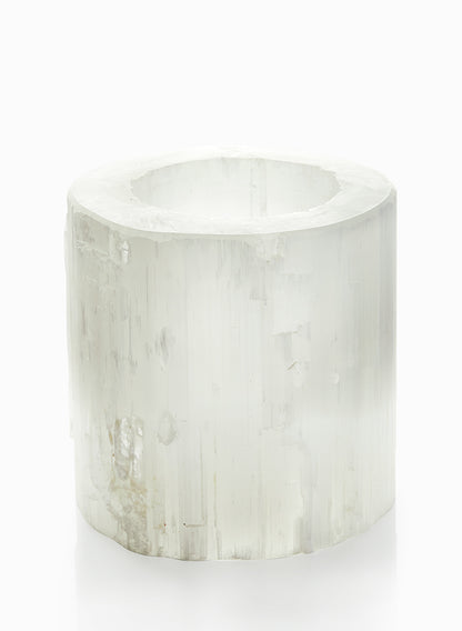 5in x 5in Moroccan Selenite Trunk Vase