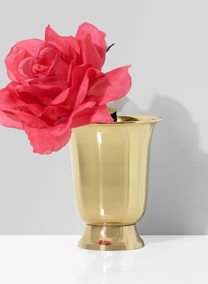 4 ¾in Footed Brass Vase