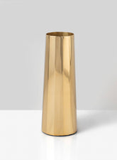 6in Le Mans Gold Faceted Vase