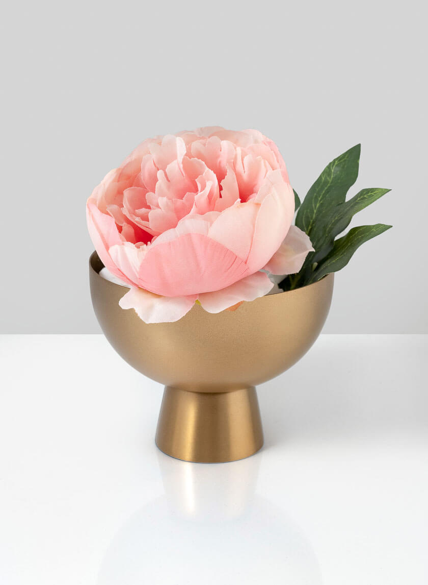 4  1/2in Le Mans Matte Gold Pedestal Bowl