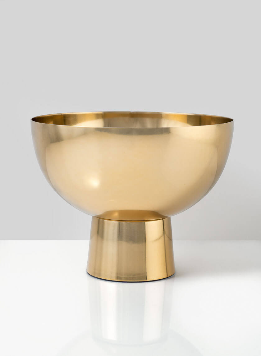 7in Le Mans Gold Pedestal Bowl