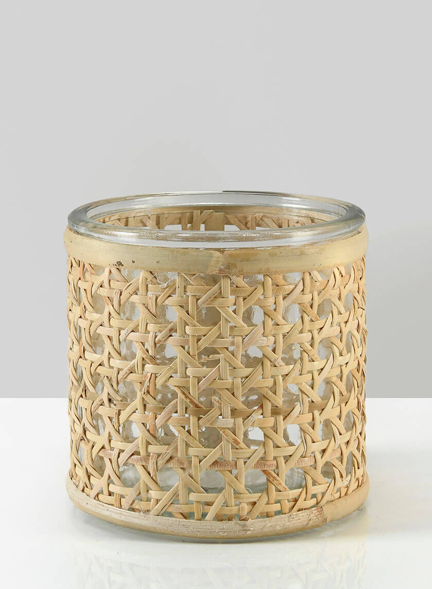 Siam Rattan Weave Candleholder