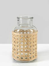 Siam Rattan Weave Glass Bottle