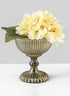 Antique Gold & Silver Glass Pedestal Flower Compote