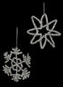 5 1/2in Silver Pipe Cleaner Snowflake & Star Ornaments