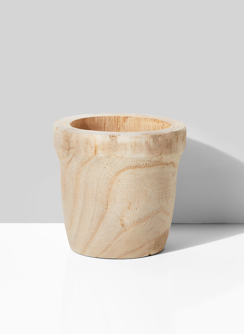 4  1/2in Paulownia Wood Pot