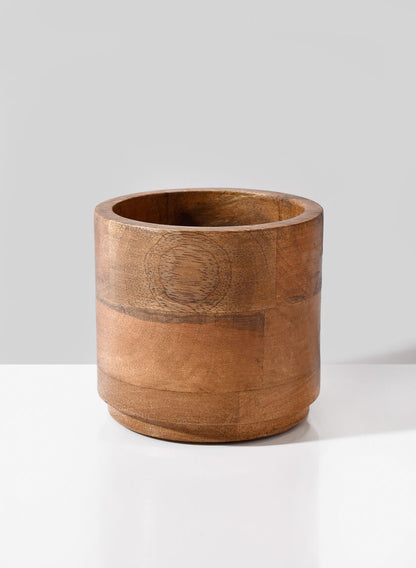 Salma Small Wood Cachepot