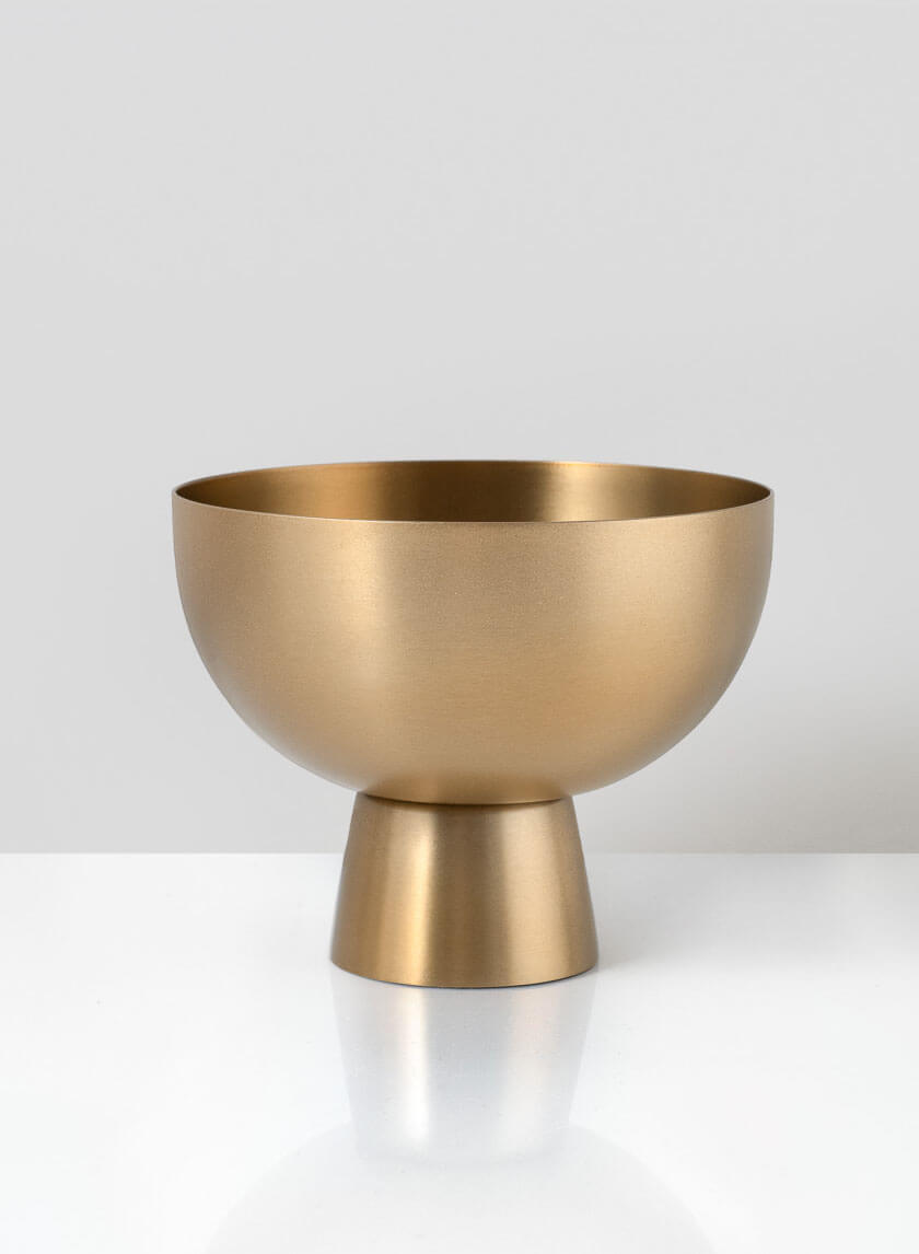 4  1/2in Le Mans Matte Gold Pedestal Bowl