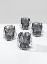 Smoke Onion Optic Glass Candleholder