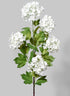 34in White Snowball Hydrangea Spray