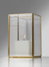 Beveled Glass Gold Square Hurricane