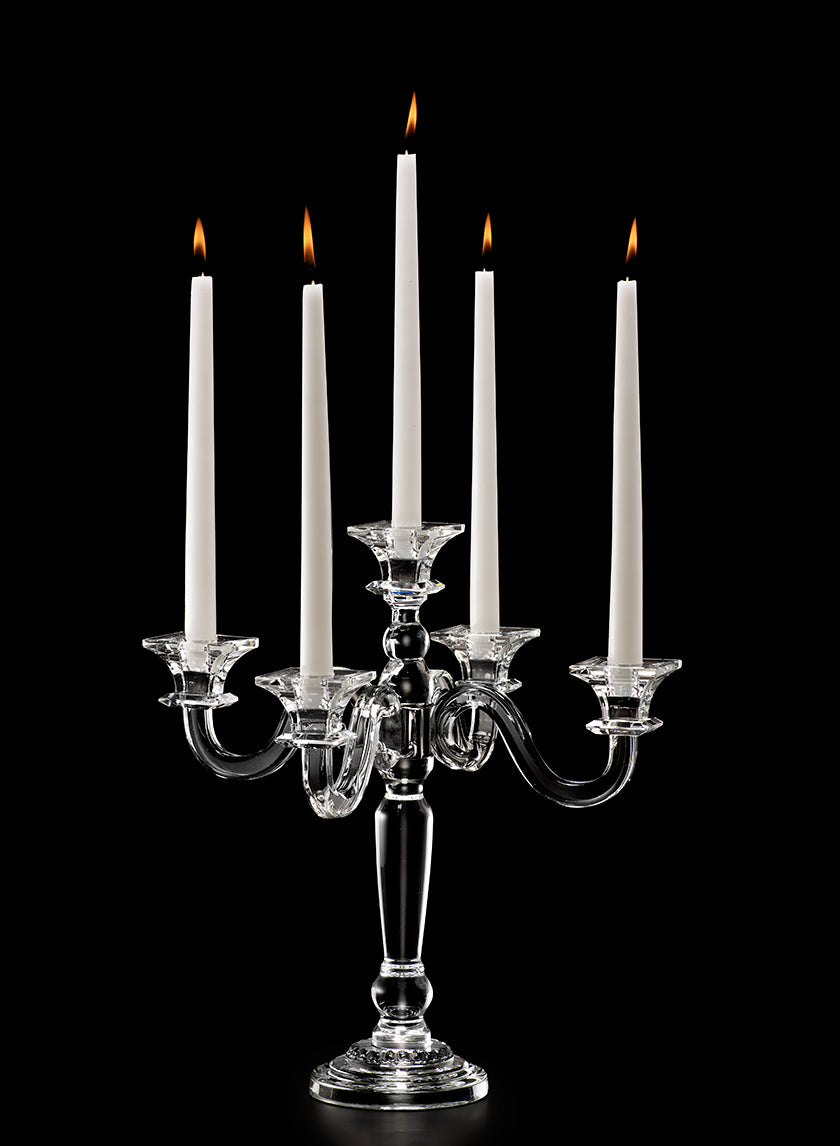 15in Crystal Square Cup Candelabra