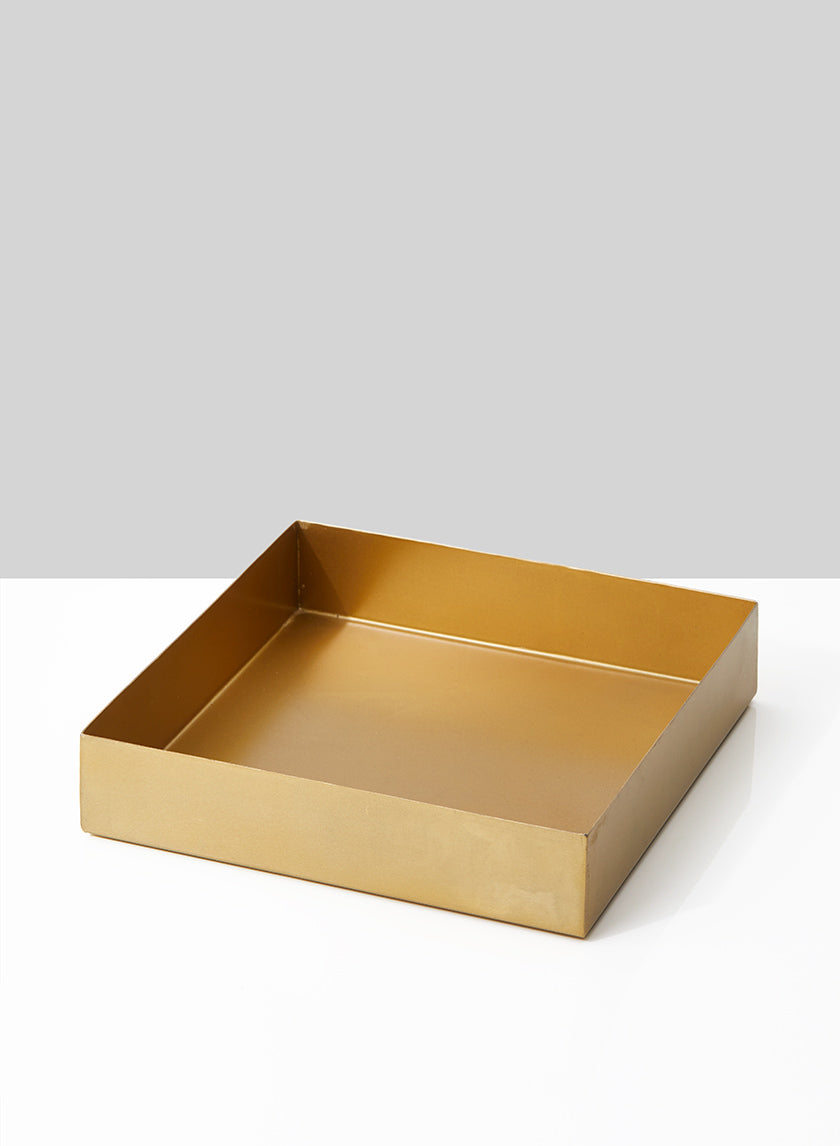 9  1/2n Square Gold Tray