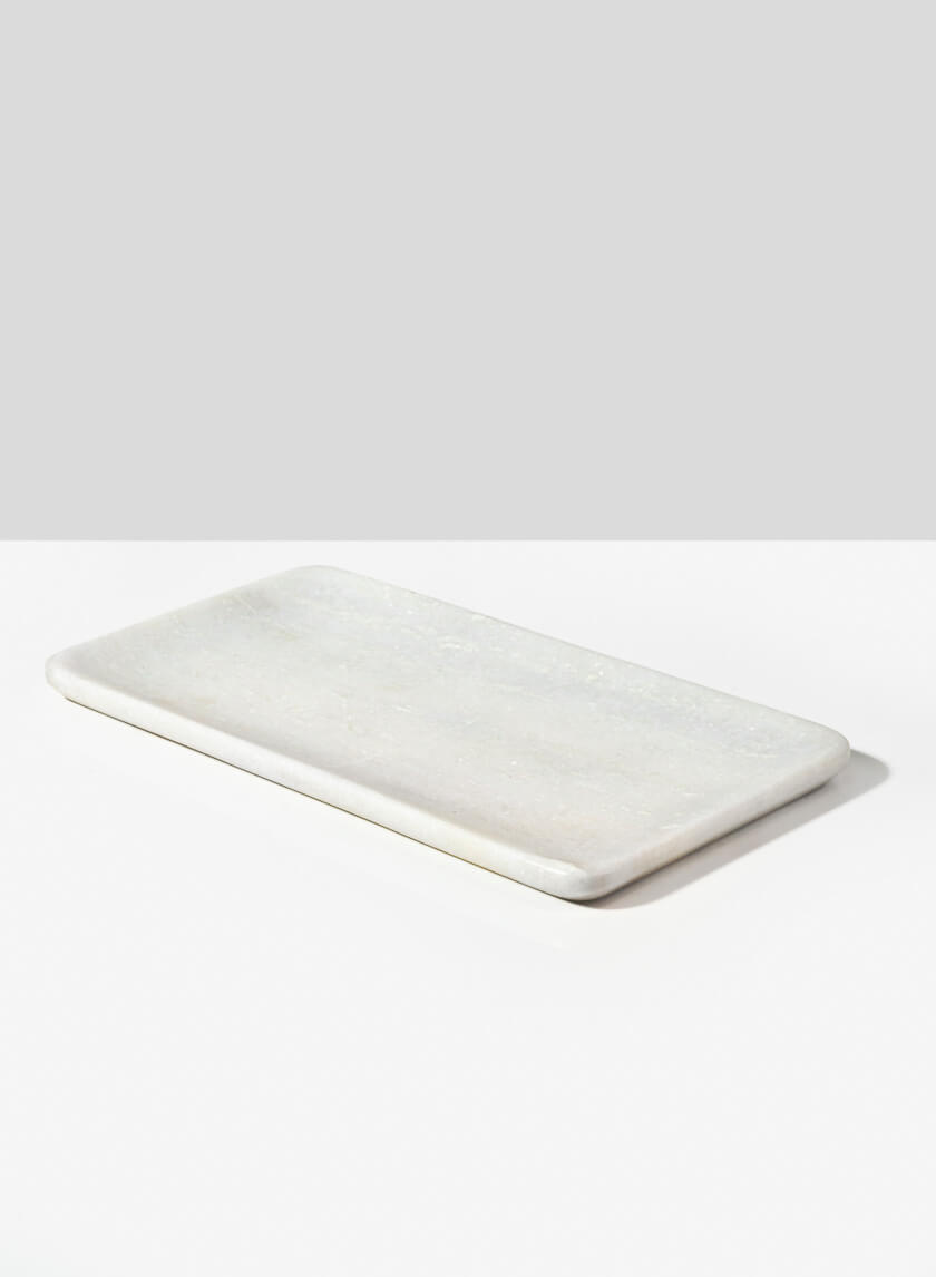 Stenomakros White Marble Tray