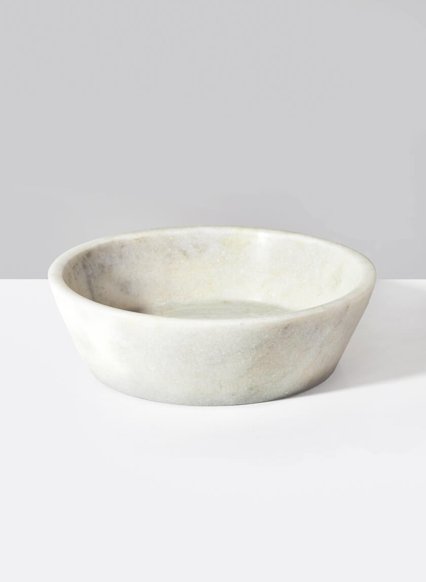 Strongylos White Marble Bowl