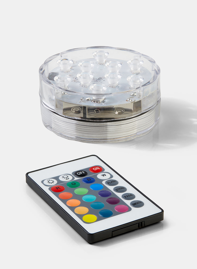 Submersible Multicolor LED Light With Remote