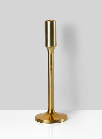 Alsace Shiny Gold Candlestick, 10  1/2in