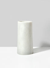 7in White Marble Tuscan Column Vase