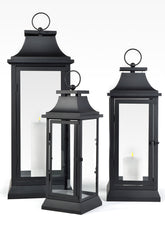 15in, 20in, & 25in Black Hampton Lanterns