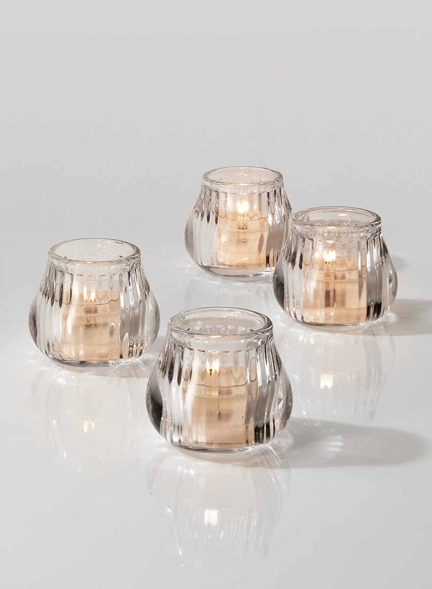 Clear Glass Bulb Votive Holder