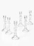 8in Optical Glass Candlestick