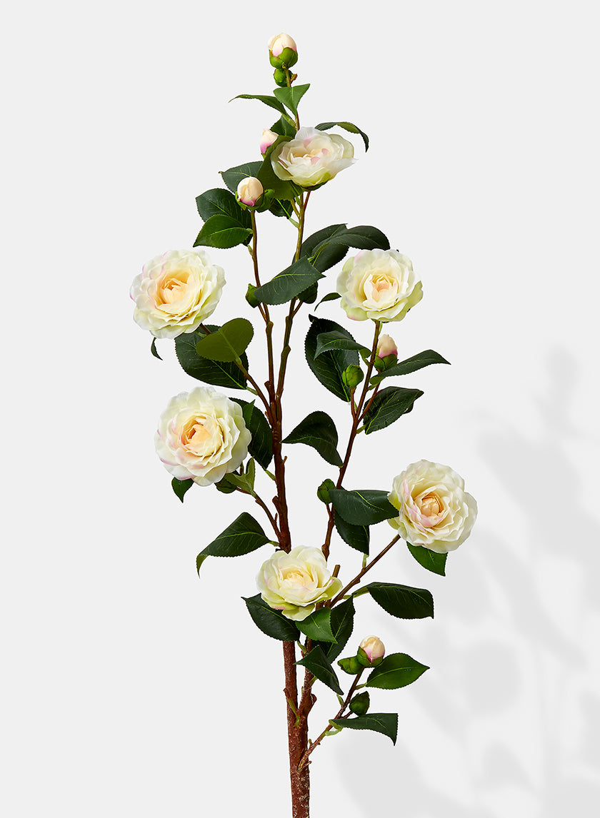 42in White Camellia Spray