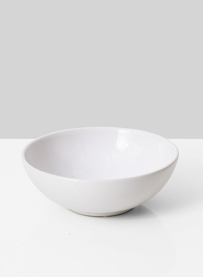 7in White Ceramic Bowl