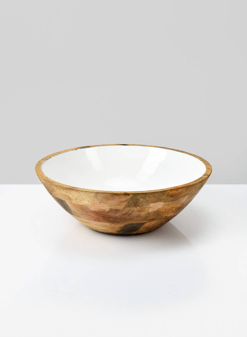 10in Bombay Enameled Wood Bowl