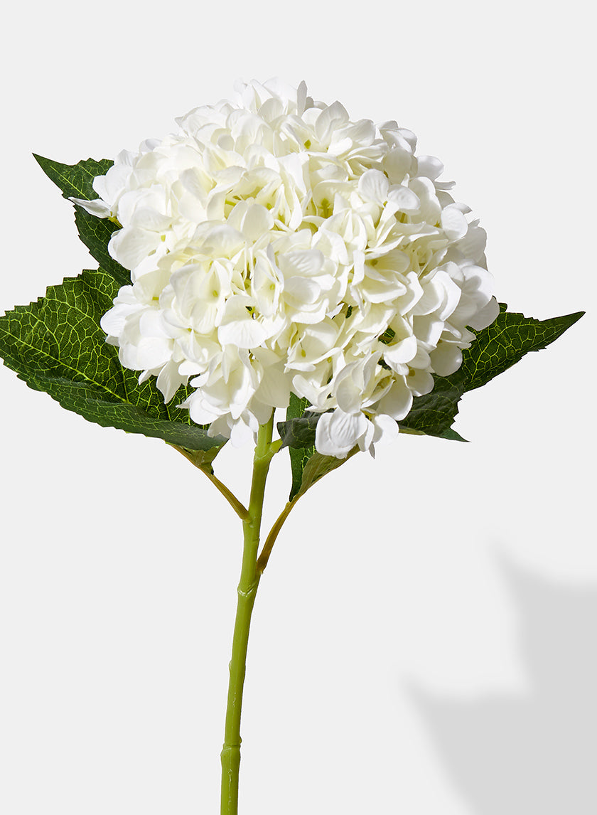 31in White Hydrangea Spray