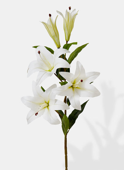 39in White Lily Spray