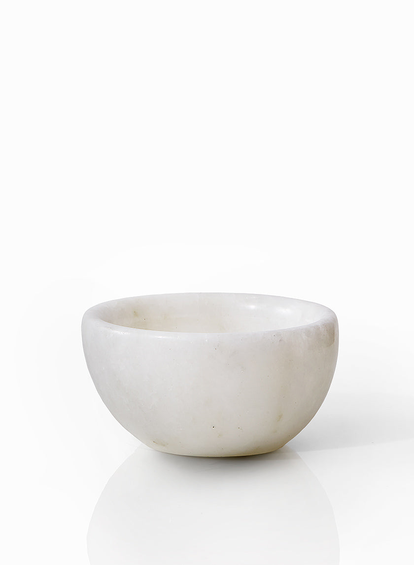 3in White Mumtaz Marble Bowl