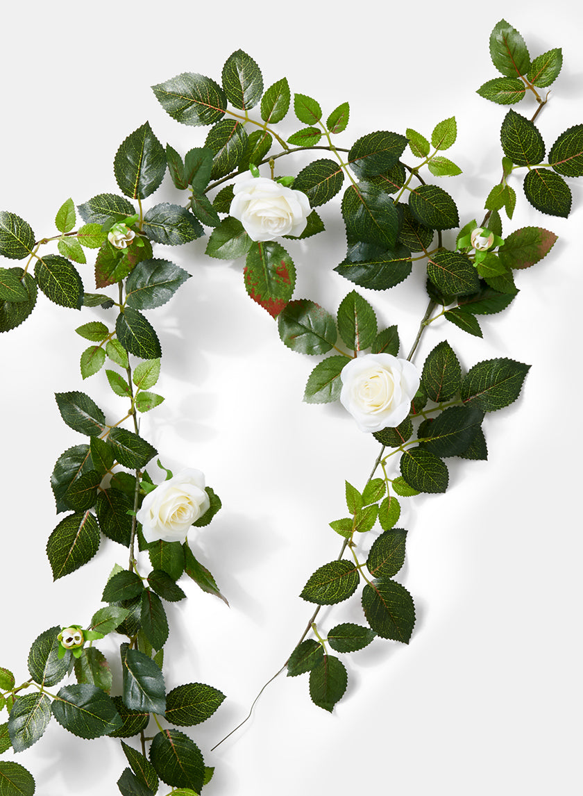 55in Mini Cream Rose Garland