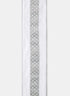 Silver Diamond Glitter White Dupioni Ribbon