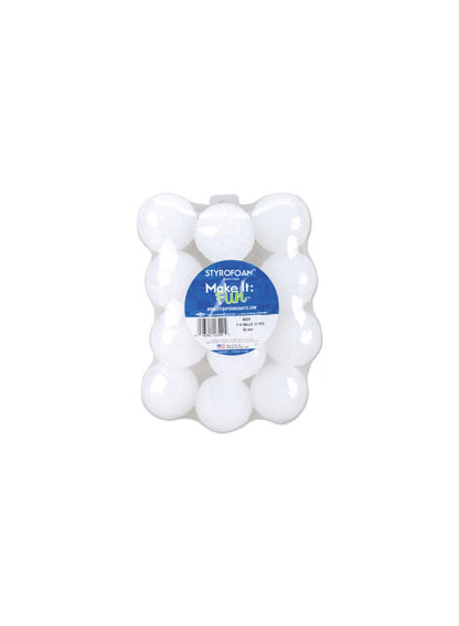 2in White Craft Foam Ball